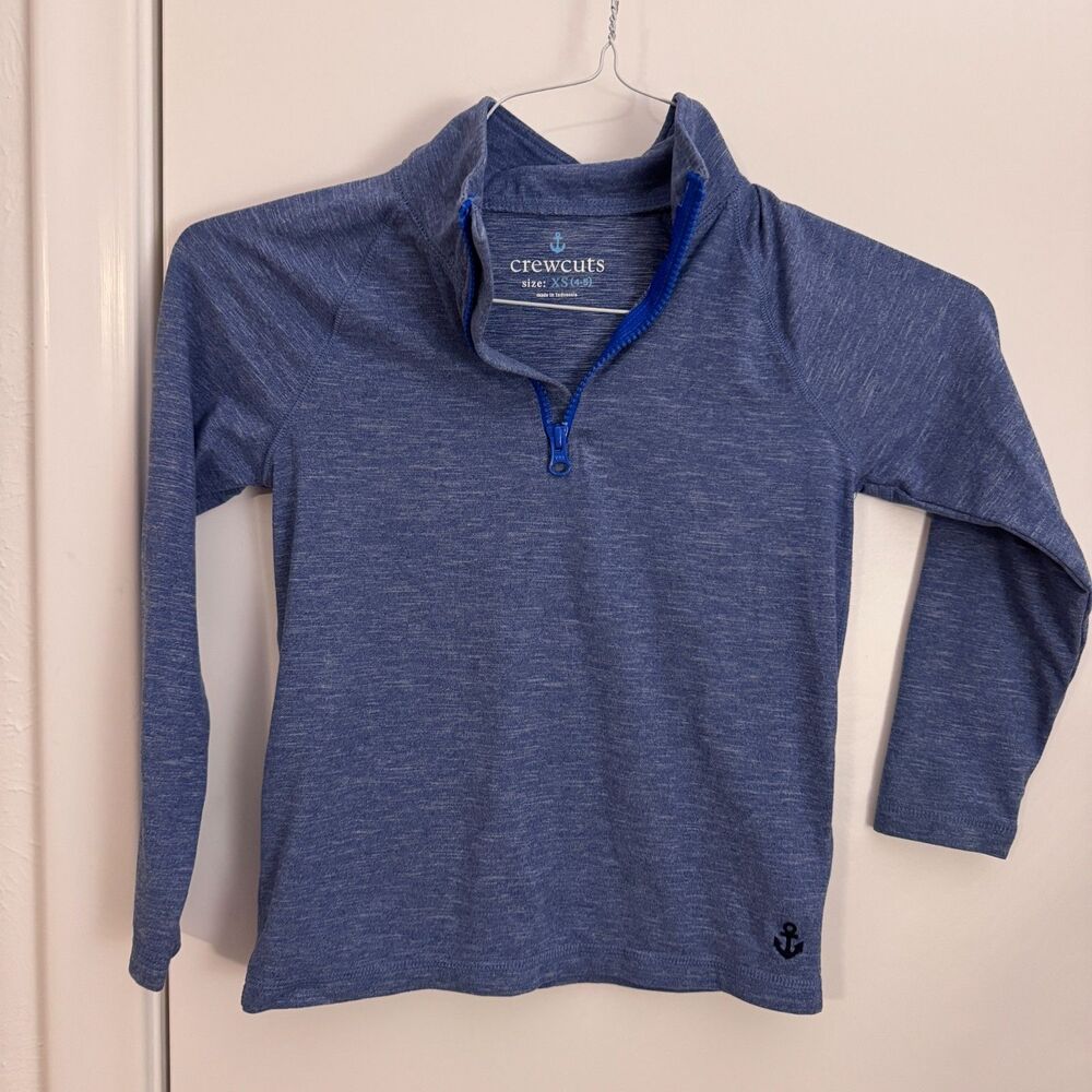 Boys XS (4-5) J. Crew Crewcuts Performance active half-zip popover EUC